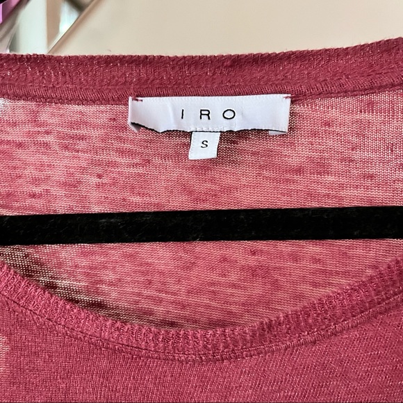 #328 IRO Clay Distressed Linen T Shirt - Picture 3 of 3